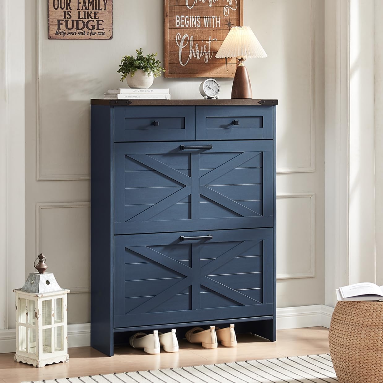 Amazon.com: Barnyatoh Shoe Storage Cabinet, Farmhouse Shoe