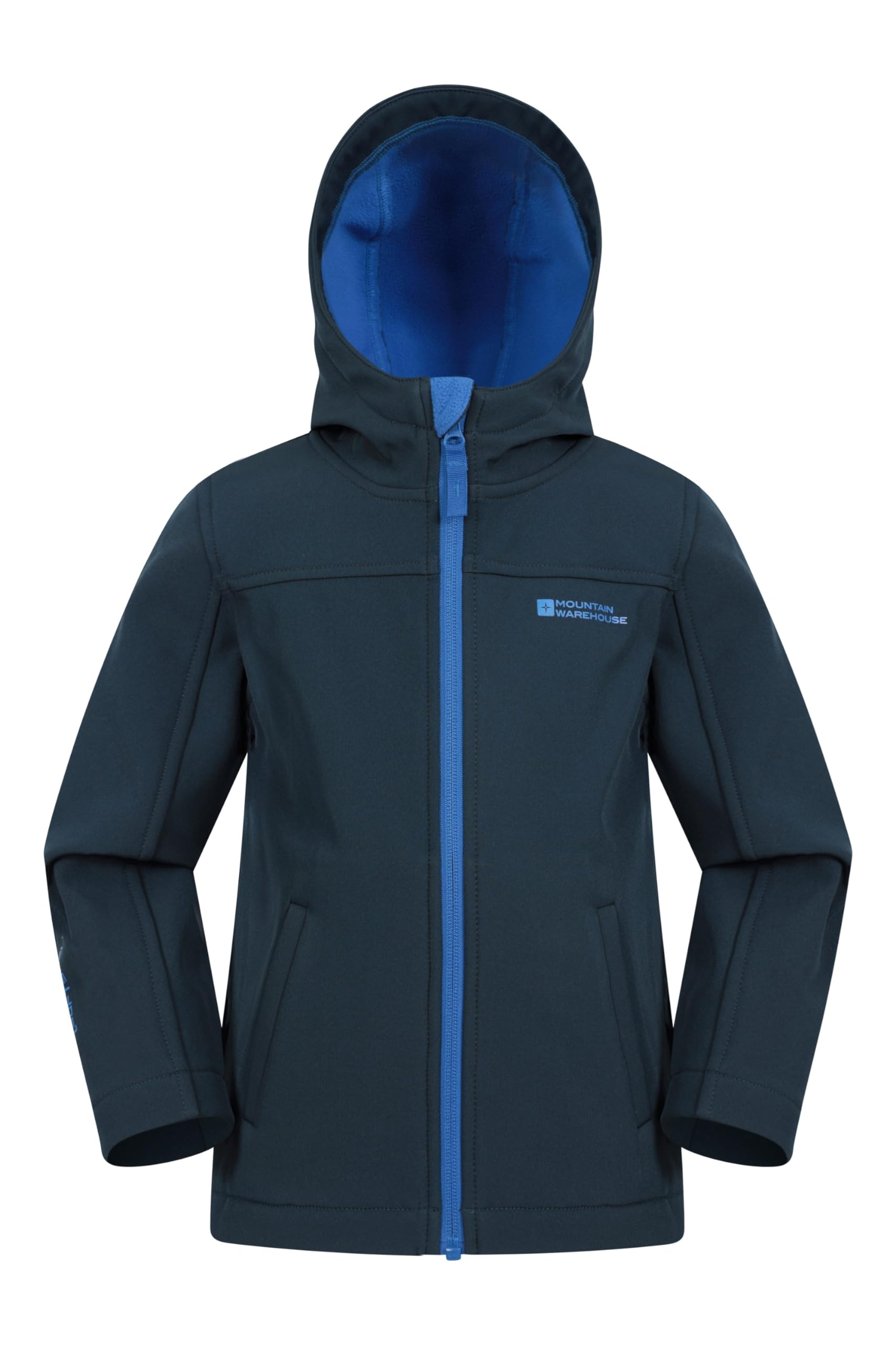 Exodus Kids Softshell Jacket - Breathable, Wind & Water Resistant, Fleece Lined Coat, Boys & Girls - Autumn, Winter, Hiking