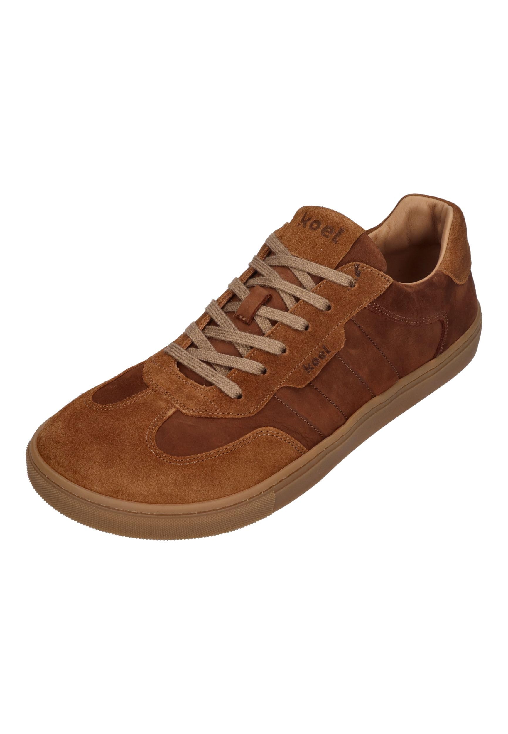 KOEL Barefoot Herren Sneakers Helio Suede Cognac