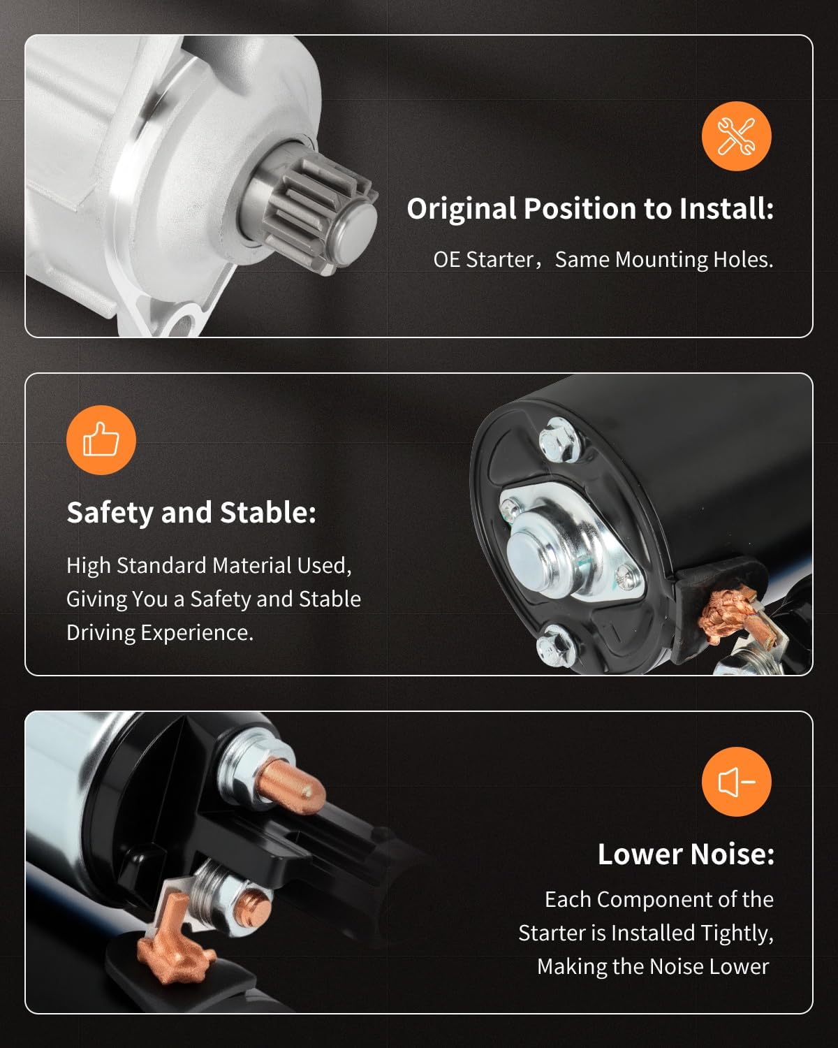 OCPTY Starter Fit for Audi for A3 1.8L 2015-2016,for Audi for A3 Quattro 2.0L 2015-2017,for Audi for S3 2.0L 2015-2017,for Audi for TT Quattro 2.0L 2011-2017 Replace 19214