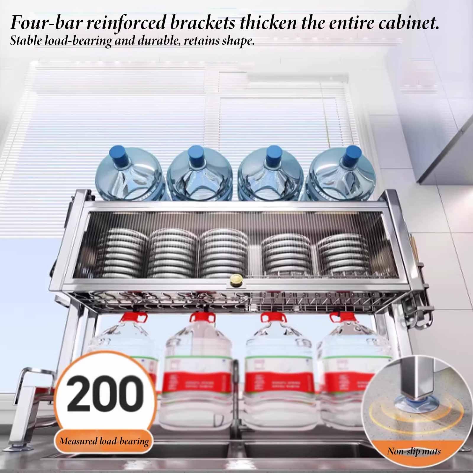 Égouttoir à vaisselle de Cuisine en Acier inoxydable, Support d'évier, égouttoir de Rangement pour vaisselle, égouttoir Anti-poussière, Support respirant pour Fond de Placard, ég