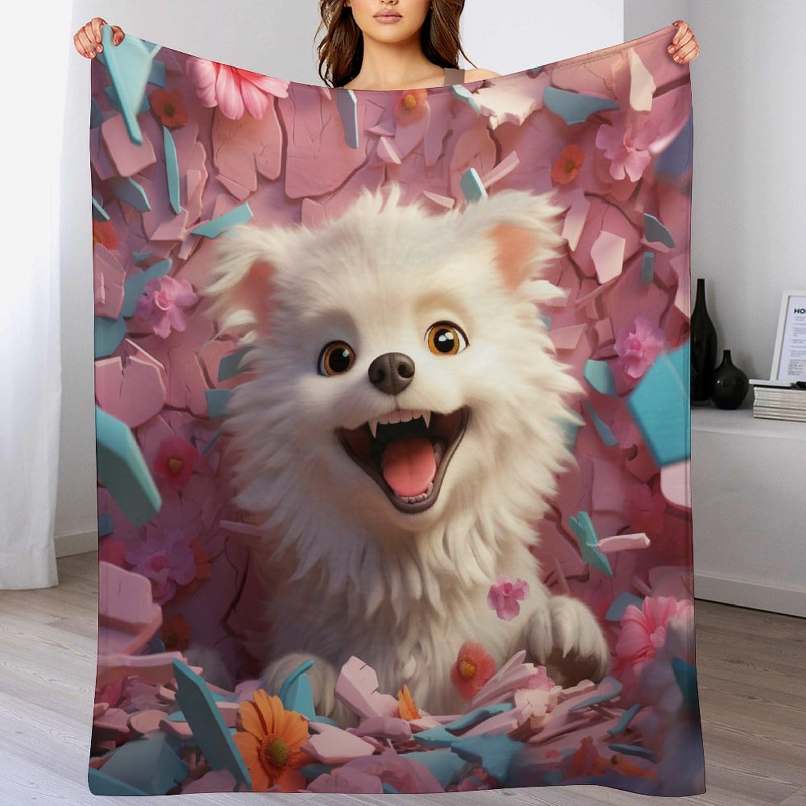 Couverture canapé chien : finis les poils sur le lit ! Plaid flannel chaud salon 130x150