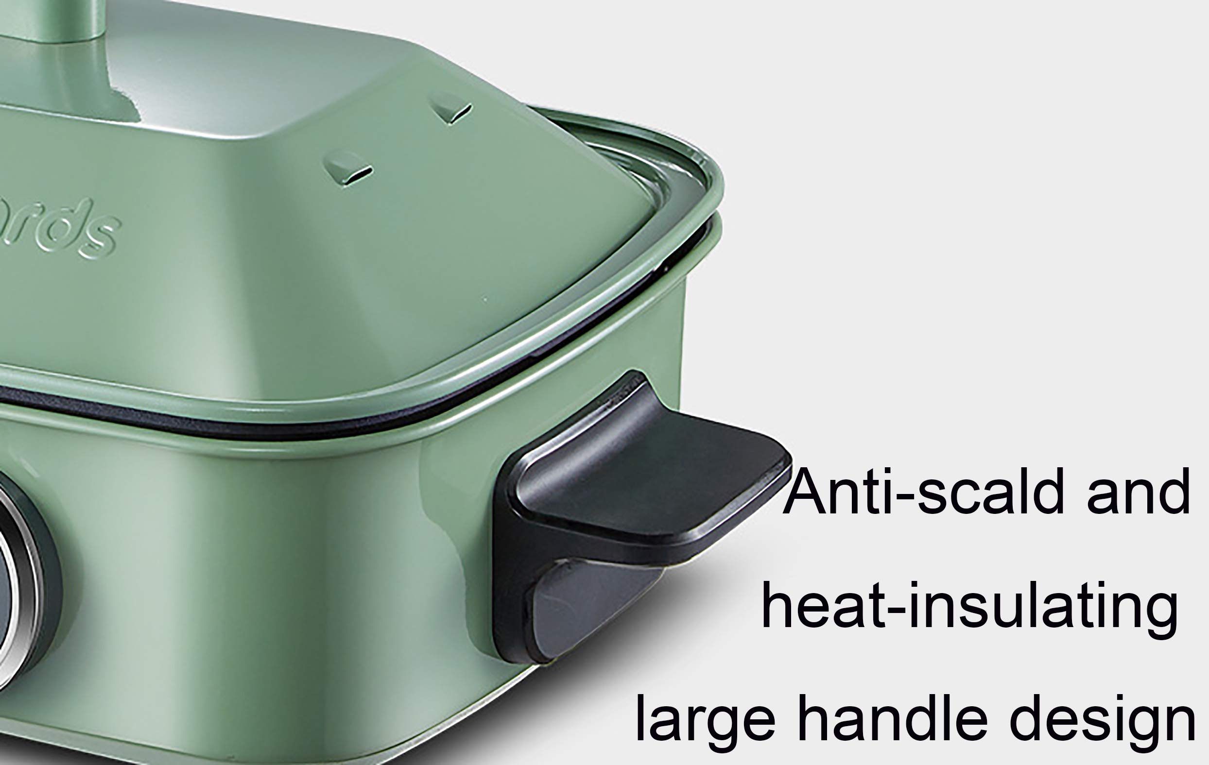 Nueva máquina de comida ligera de desayuno olla de cocina multifunción hogar pequeño todo en uno sartén eléctrica, cocinar, freír, asar, olla caliente eléctrica (blanco)