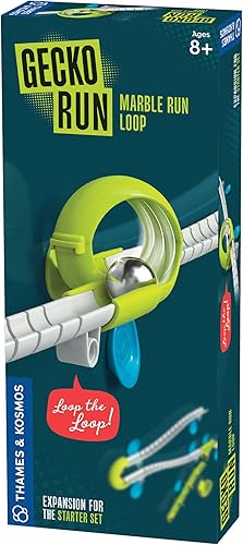 Paquete de expansión Gecko Run Marble Run Loop de Thames & Kosmos  Truco extra para juego de iniciación vertical de canicas configuración rápida y