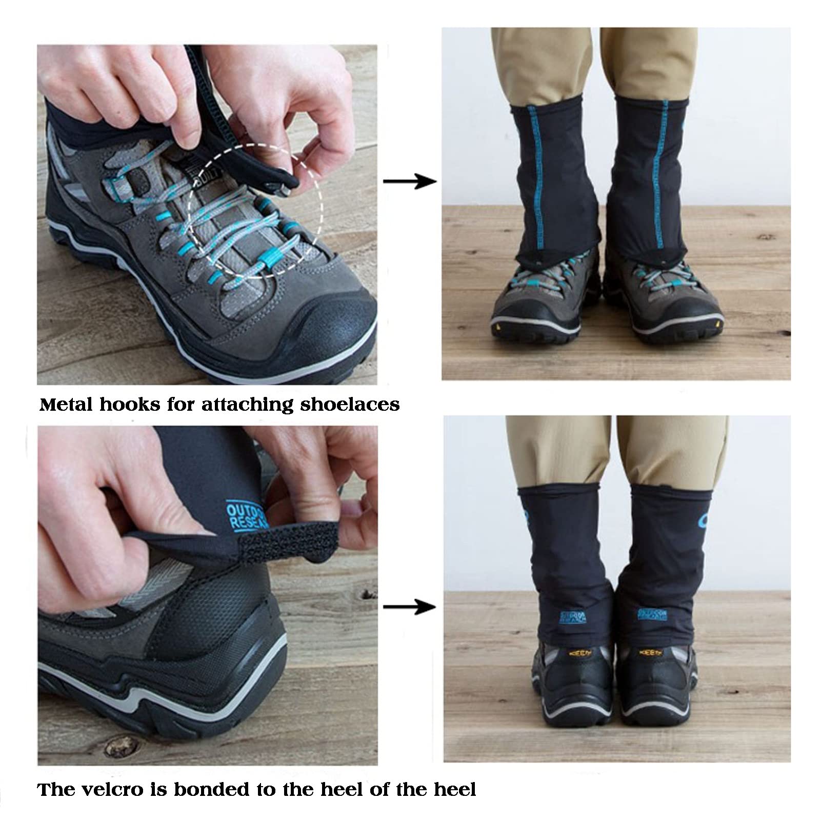 Guêtres De Jambe, Guêtres De Chaussures Légères Réglables, Bottes De Guêtres De Serpent Respirantes, Adaptées À La Course De Fond sur Neige, À La Randonnée Et À l'escalade(ML)
