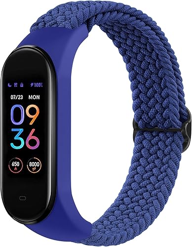Bandas elásticas para Amazfit Band 5 correas de repuesto para mujeres y hombres, correa de nailon trenzado suave para hombre y mujer, correa