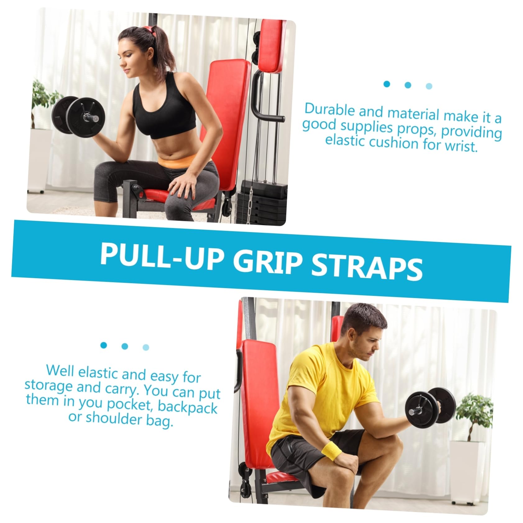 ibasenice 3 Paires Sangles de Musculation Tours Bretelles STOCHES DE LATIFIER Tracer Ceinture de Fitness Bracelet de Remise en Forme Bracelet de Sport Nylon Black