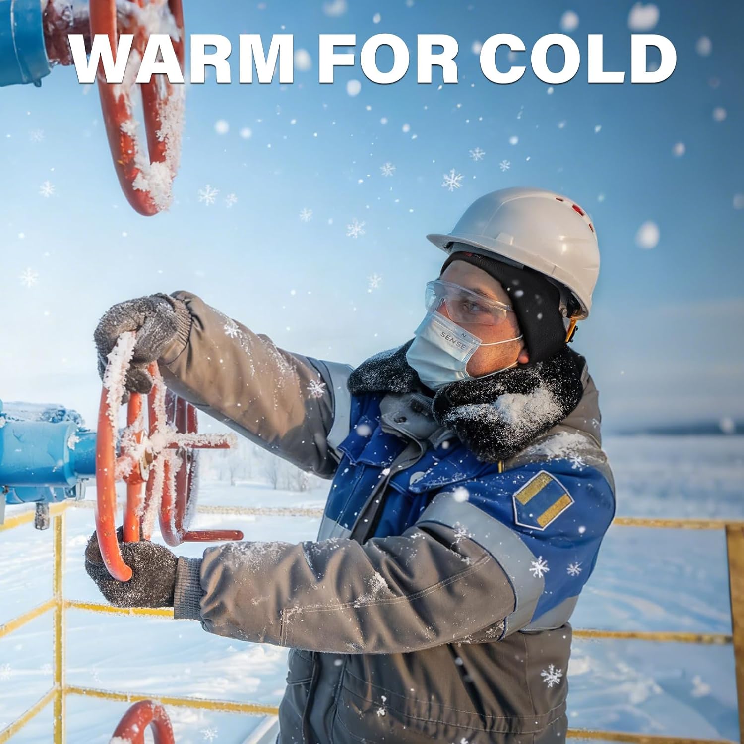 Fullsheild FR Double-Layer Beanie Modacrylic Cotton Liner Warm Winter Flame Resistant Winter Covering Black - Image 6