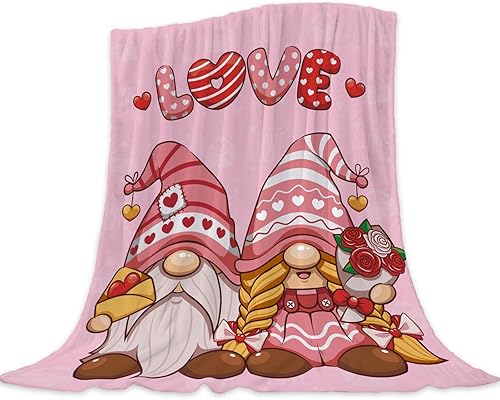 Miniatura 7 de Neatee Living Manta para el día de San Valentín, tamaño individual, manta roja con corazón de amor, para novia, esposa, pareja, manta de regalo para