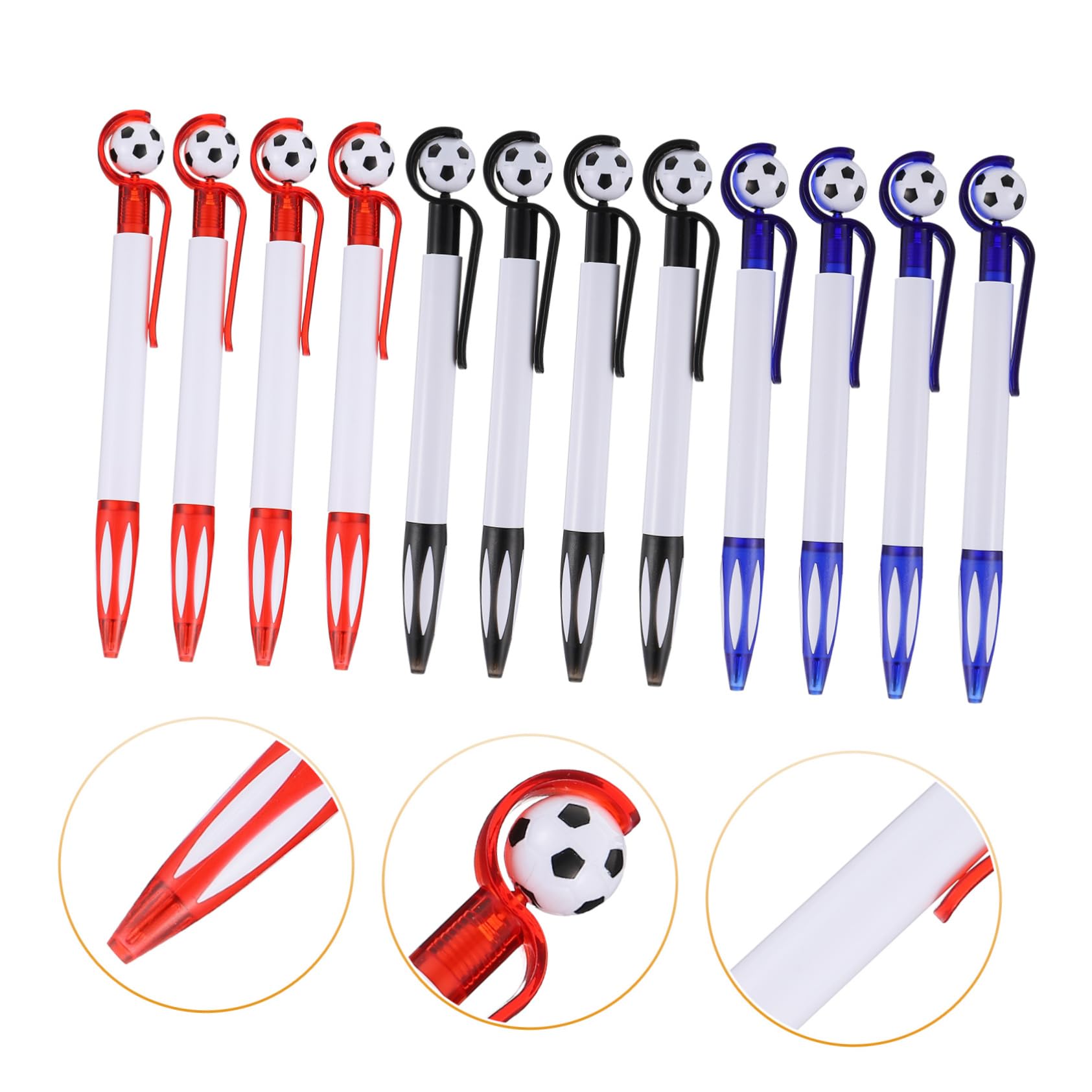 NUOBESTY 4 Set Penna A Sfera Squadra Di Calcio Piatti Di Carta Da Calcio A Tema Calcio Adesivi Di Calcio Penne Da Calcio Novità Coppa Di Calcio Penna Sportiva Plastica 18 Pezzi * 4