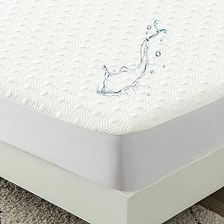 Cooling Bamboo Viscose Twin XL Mattress Protector Waterproof Pad for College Dorm Room Extra Long Twin Bed Soft Quiet Breathable Fitted Matress Cover