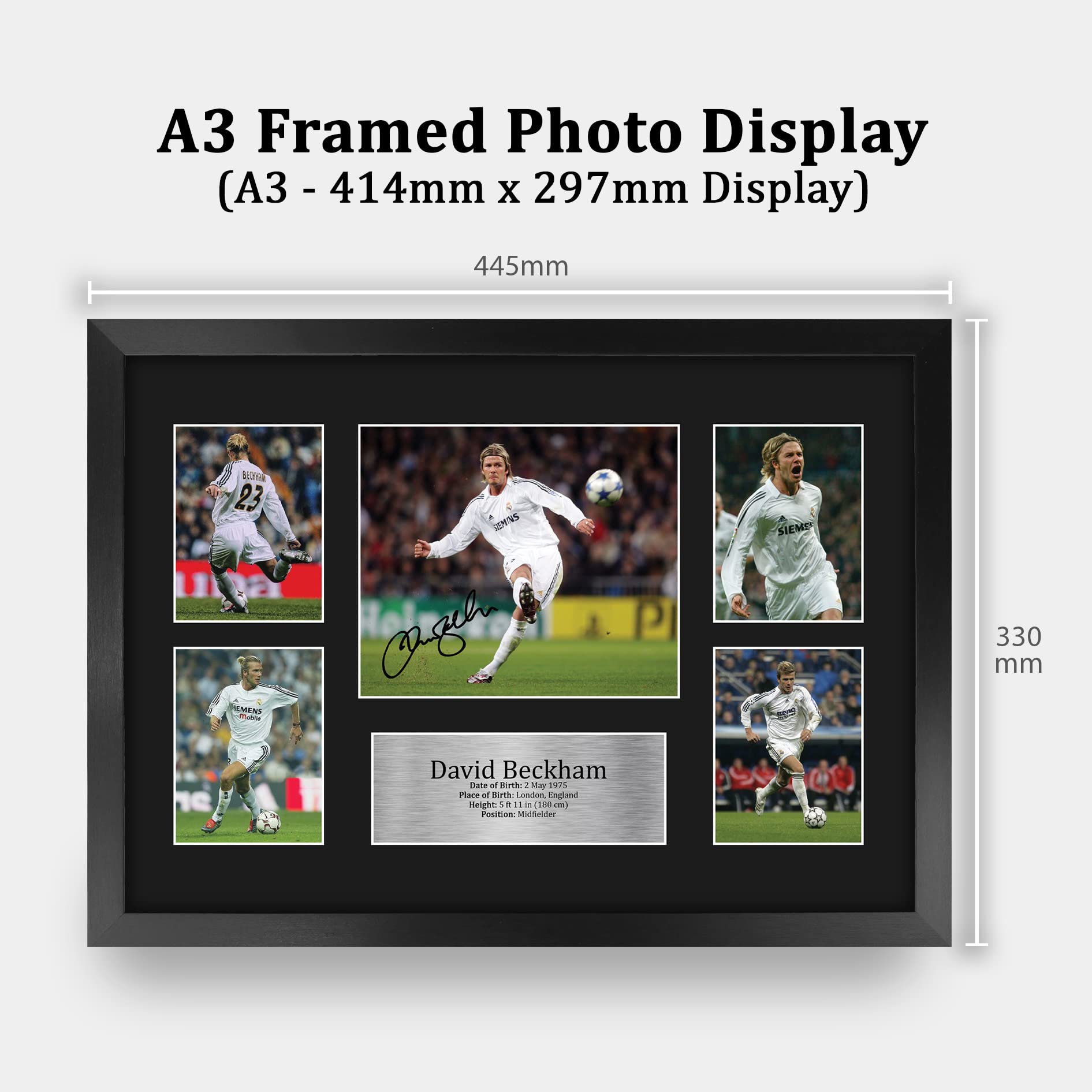 Amazon.com: HWC Trading David Beckham Real Madrid 16 x 12 inch (A3