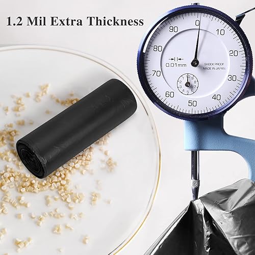 Miniatura 5 de Toplive Bolsa de basura para el hogar, baño, dormitorio, cocina, oficina (negro, 4 galones, 1.2 mil)