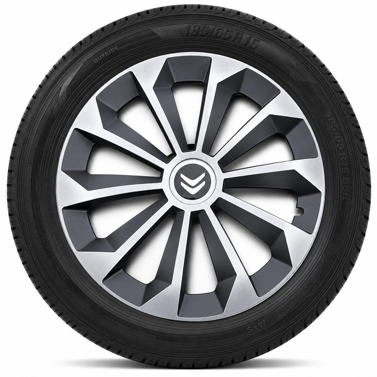 JESTIC Raven Lot de 4 enjoliveurs 16 Pouces – compatibles avec Citroen Berlingo C3 C4 C5 C8 Xsara