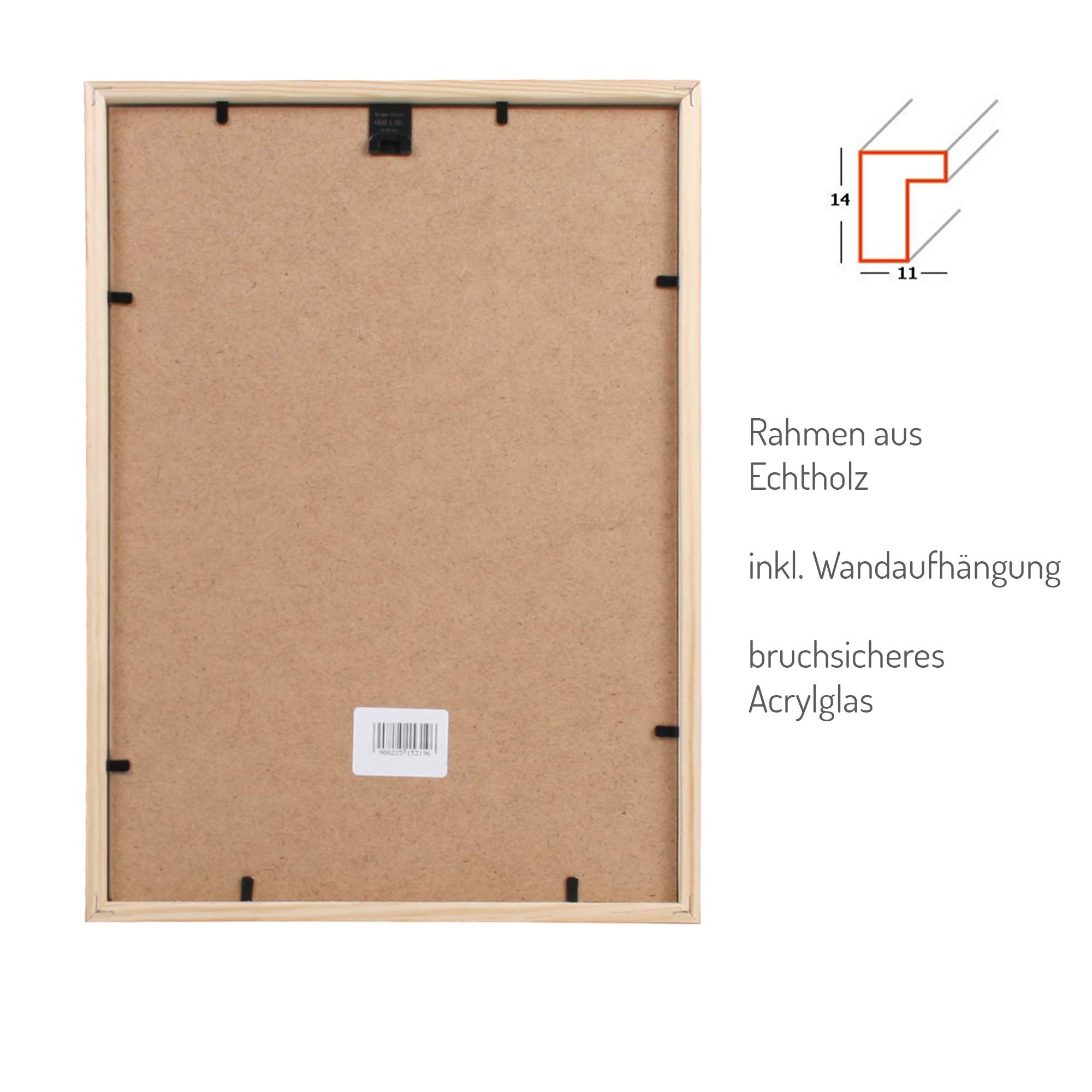 3-teiliges Premium Poster-Set | Kunstdruck | Botanik grün | Blätter | Deko Bild für Ihre Wand | optional mit Rahmen | Wohnzimmer Schlafzimmer Modern Fine Art | DIN A4 / A3 (A3, weißer Rahmen)