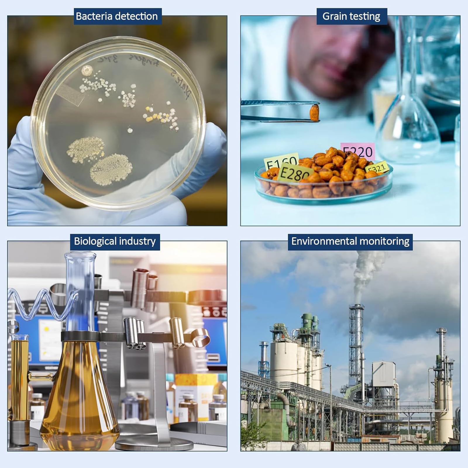 Mikrobiologie Tester, Digitaler Bakterienkoloniezähler mit Display, 0-999 Zählkapazität, inklusive Lupe für wissenschaftliche Tests und Getränkeindustrie