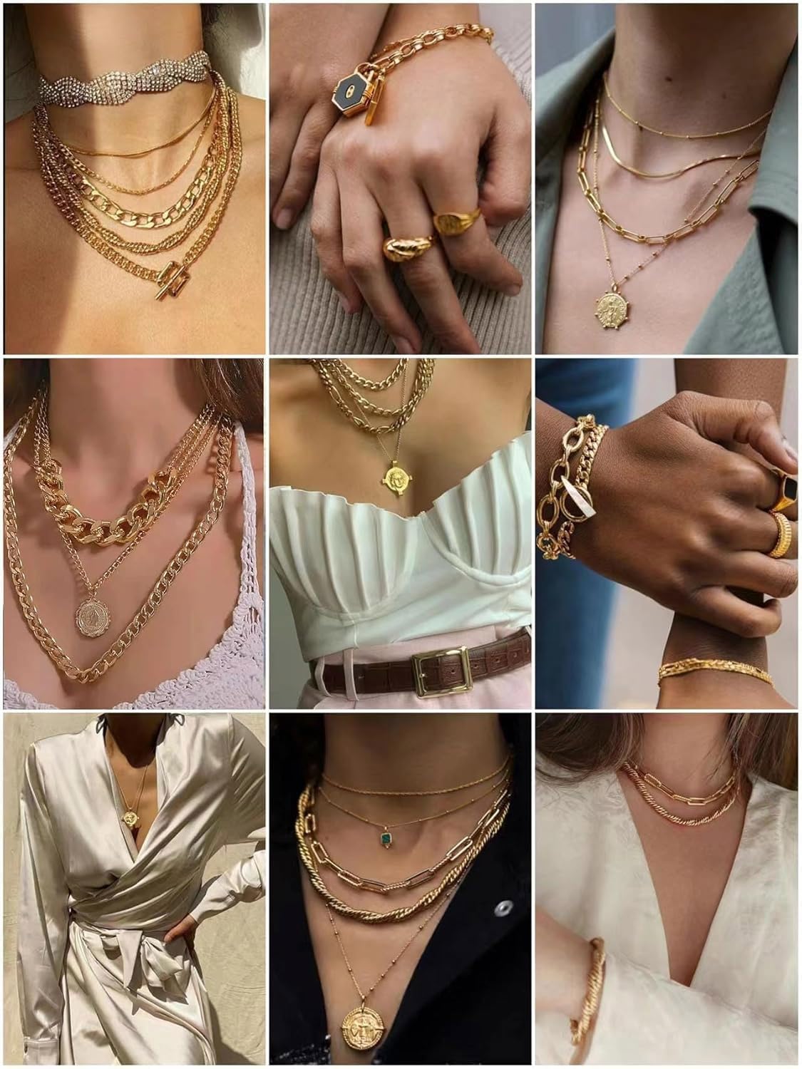 Magnetische Halskettenverschlüsse und Verschlüsse, 925er Silber, doppelte Karabinerverschluss, magnetische Halskettenverschlüsse für Armband und Halskettenverlängerung (5 Gold + 5 Silber)