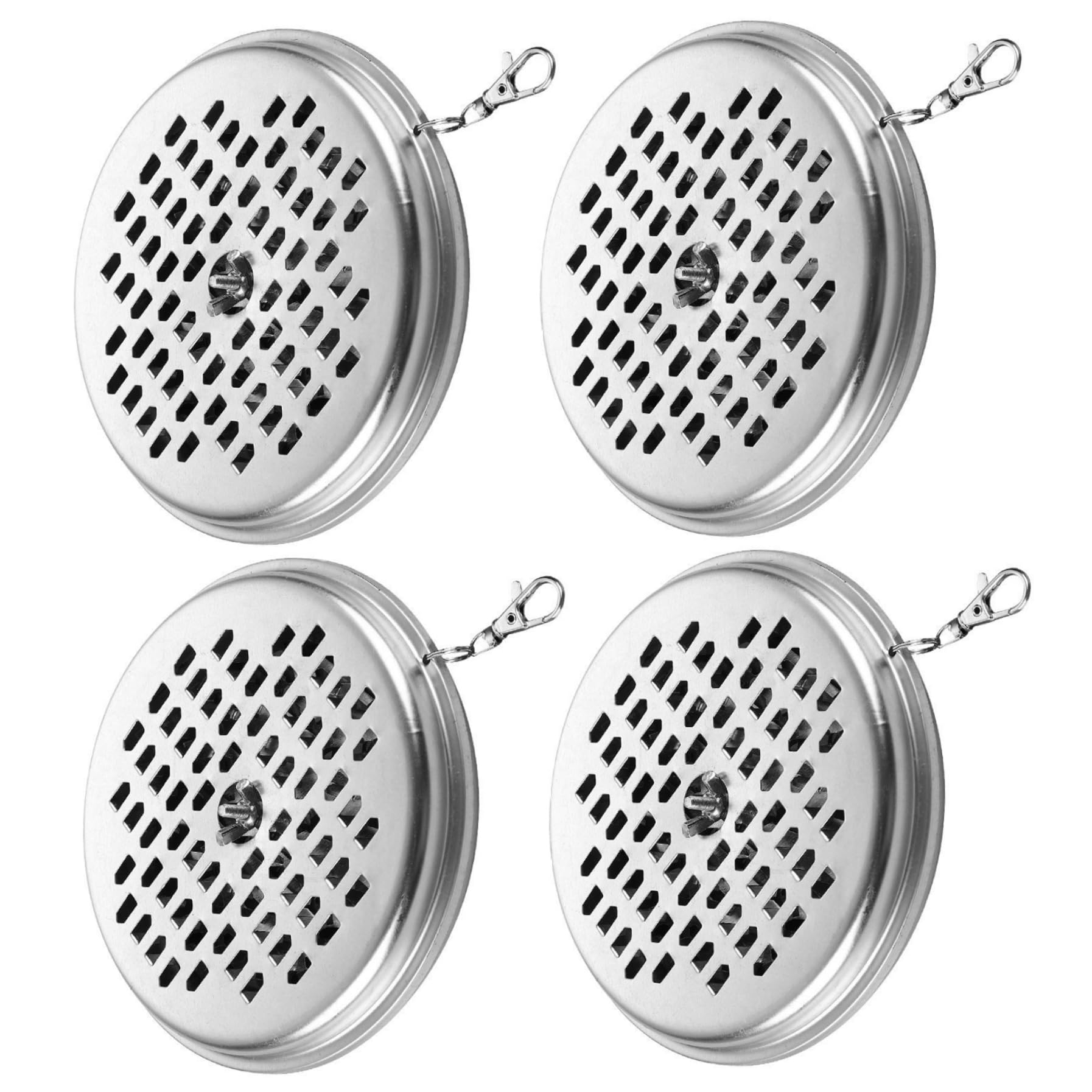 Support de bobine de moustiques portable ignifuge avec couvercle et boucles (lot de 4 pièces)
