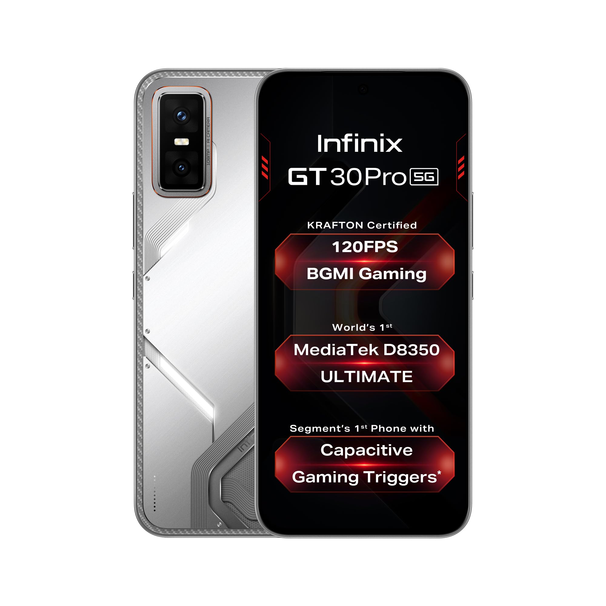 Infinix GT 30 Pro 5G+ (Blade White, 12GB RAM, 256GB Storage