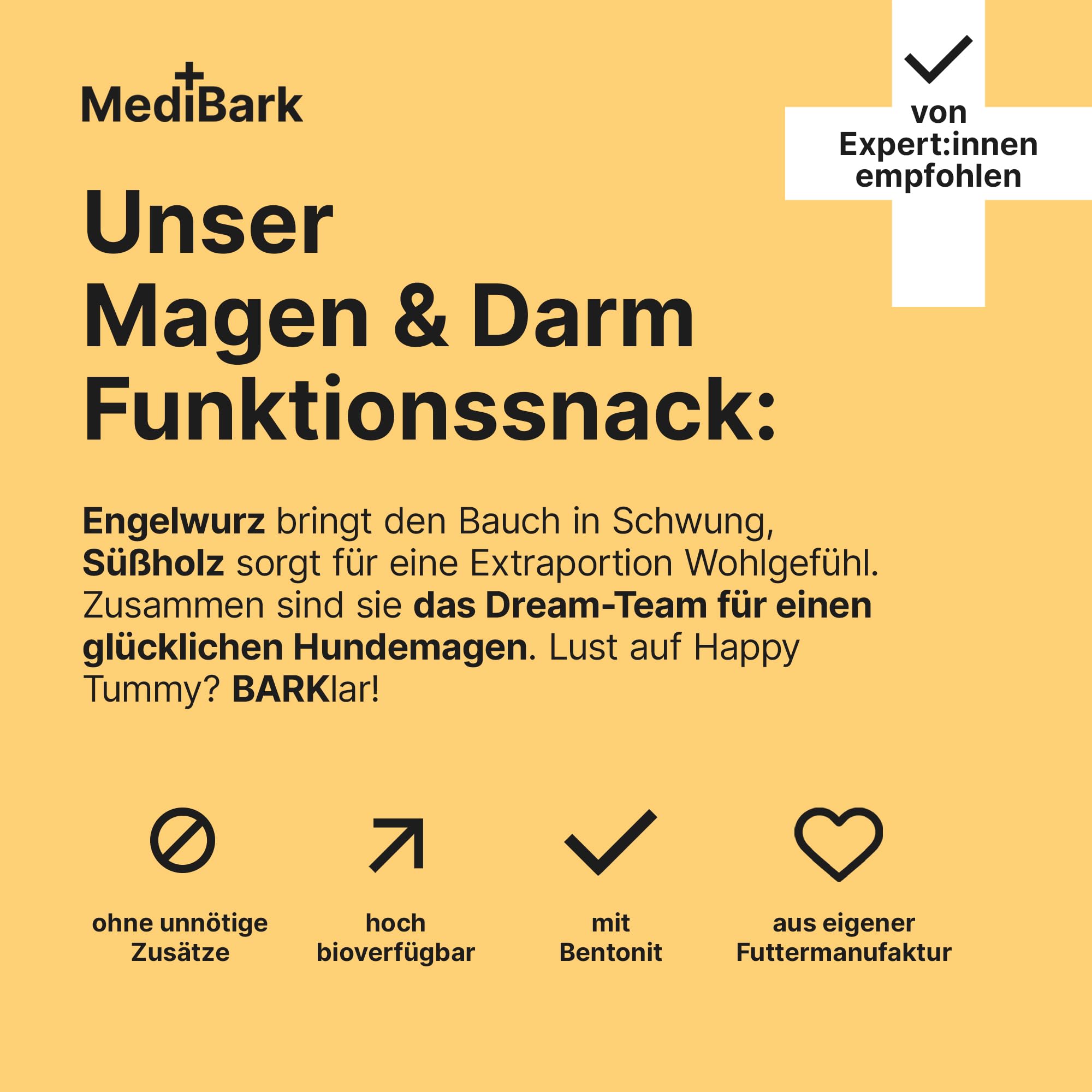 MediBark Magen & Darm - Hundeleckerli mit Ulmendrinde & Engelwurz - gegen Übelkeit & Durchfall - für Gras- & Kotfresser - unterstützt Verdauung & Darmflora - Glutenfrei & Zuckerfrei - 450 Stück