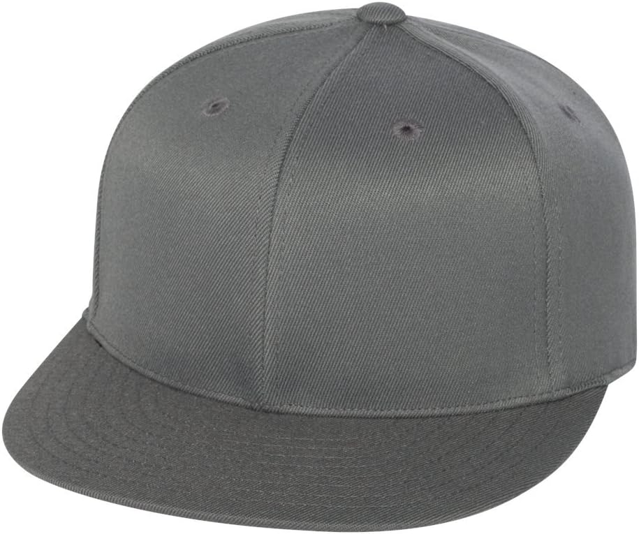 Premium Original Flexfit Flatbill Fitted 6210 Hat - Dark Grey