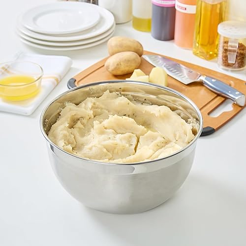 Miniatura 4 de Restaurantware Met Lux - Cuencos de metal de 6 cuartos de galón, 1 cuenco de harina alemán profunda, resistente a la corrosión, apto