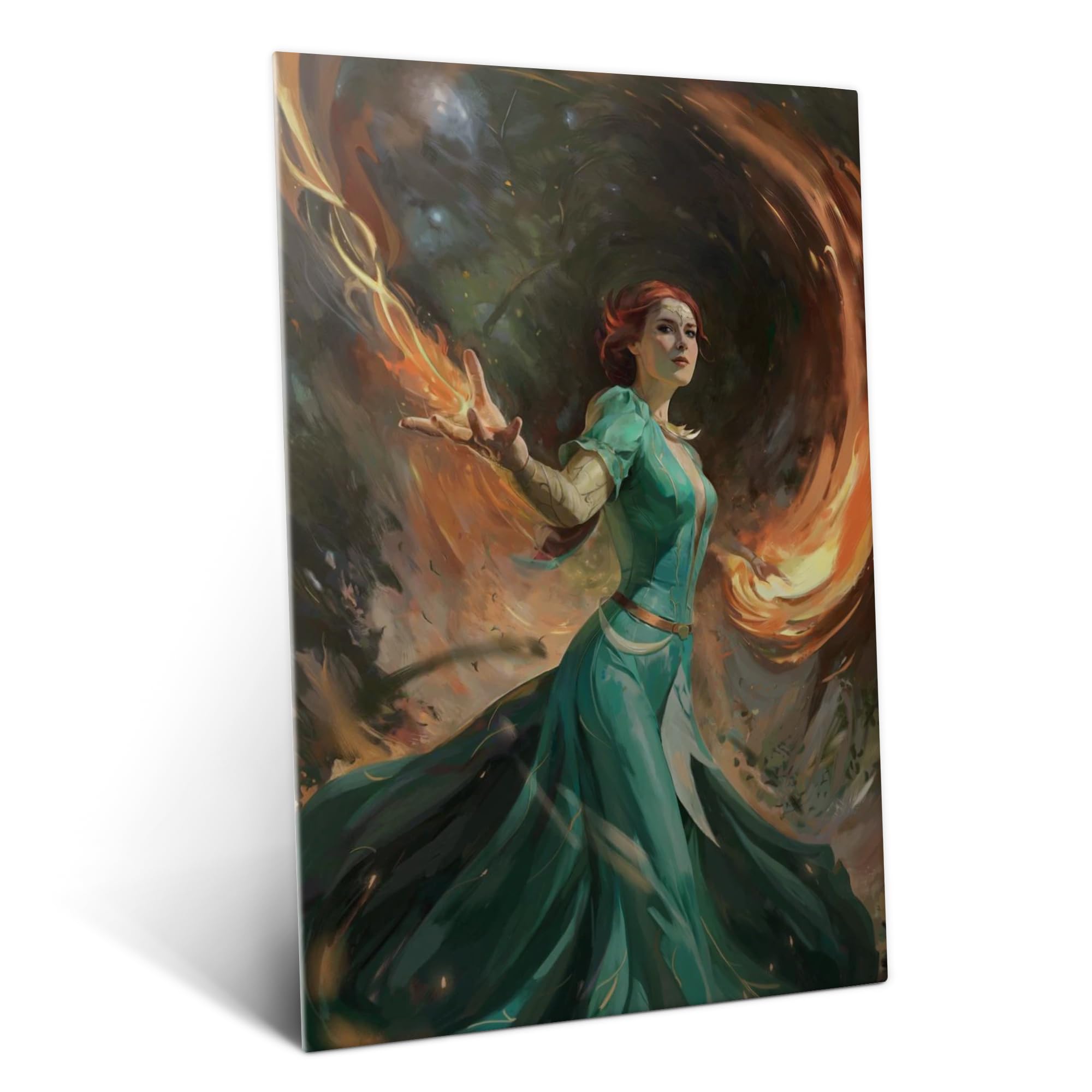 Displate Metallposter The Witcher 3 - Wild Hunt 10th Anniversary - A Fiery Display Plakat - Spielzimmer Zimmer Deko - Bilder Schlafzimmer - Geschenk - Wanddeko Metall Poster 32 cm x 45 cm