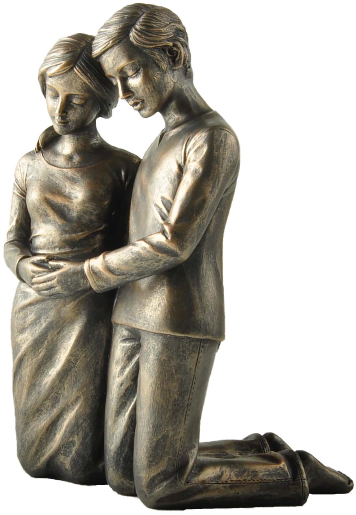 Scultura statua in ginocchio per marito e moglie, coppia in preghiera, regalo per marito, moglie, idee regalo per coppie, idee regalo per coppie sposate, regali per anima gemella,