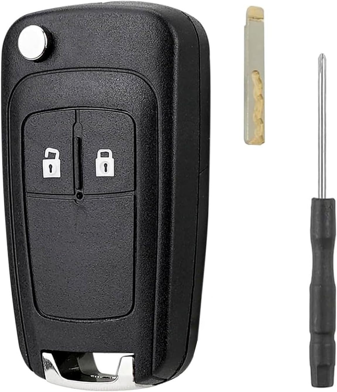 2 Button Astra Car Key Replacement Car Key Shell for Vauxhall/Ope-l Insignia Corsa Meriva Zafira Mokka Karl Cascada Adam Replacement Key for Chevrole-t Cruze Flip Key Housing