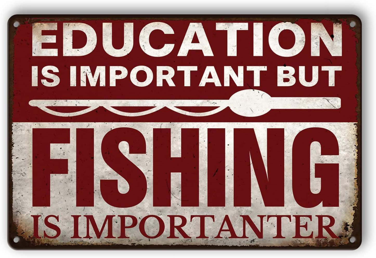 Kwqdozf Tin Sign-7 12X16inch Fishing Is Importanter Vintage Metal Aluminum Tin Sign Door Signs
