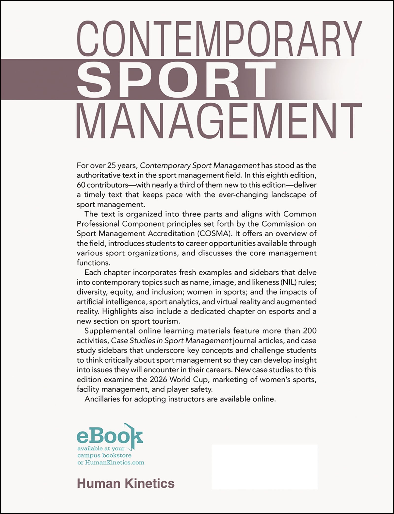 Contemporary Sport Management