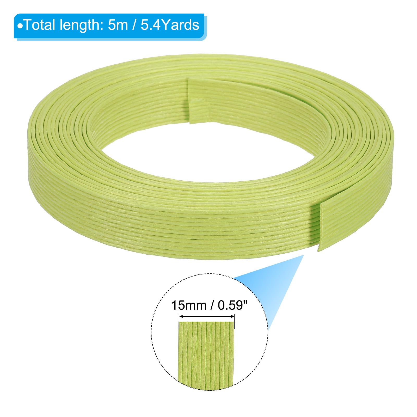 PATIKIL 5.4 Yards x 0.6" Paper Rattan Weaving Cane - Image 2