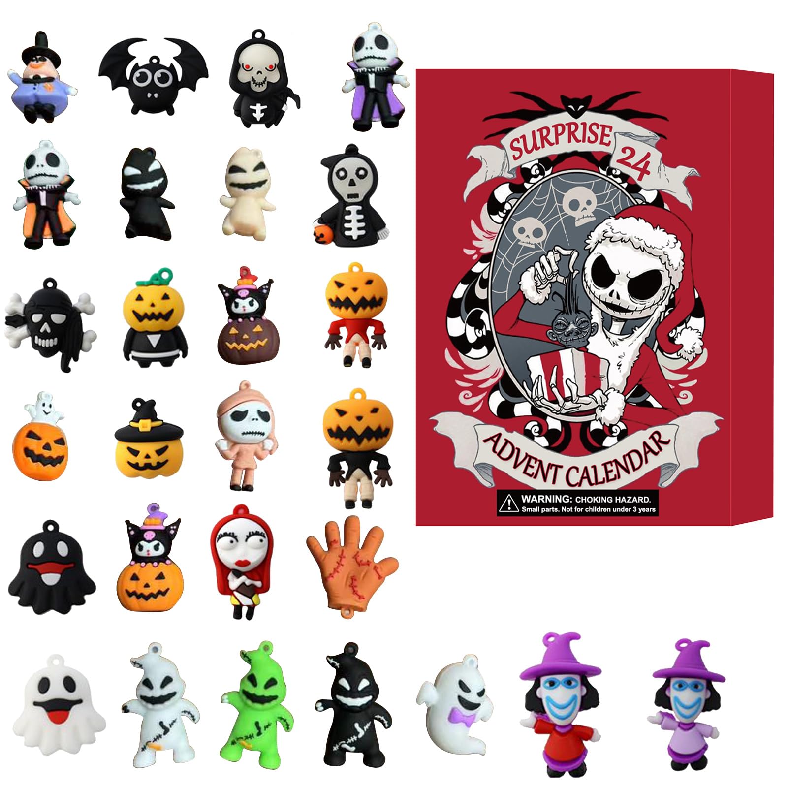 Calendrier De L'Avent Halloween 2025 - 31 Jours De Surprises, Figurines Et Décorations Miniatures Effrayantes à Collectionner