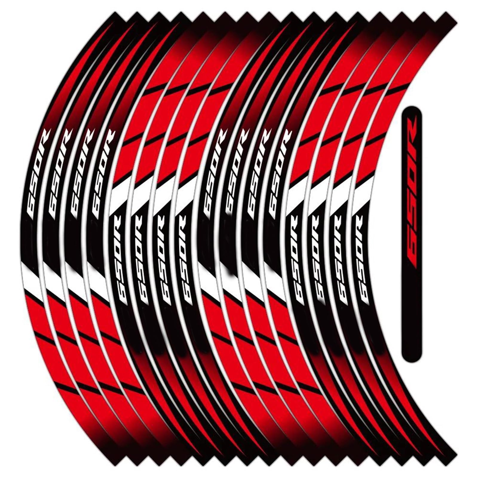 Decorative Stickers for H-onda CB 650r Cb650r Wheel Hub Decal Tire Tape Reflective Sticker Motorcycle Accessories Waterproof(Black- Silver)