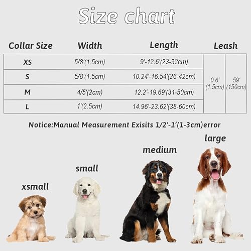 Miniatura 6 de HSIGIO Juego de collar y correa para perro, collares ajustables para cachorros con corbatín floral para perros pequeños, medianos y grandes