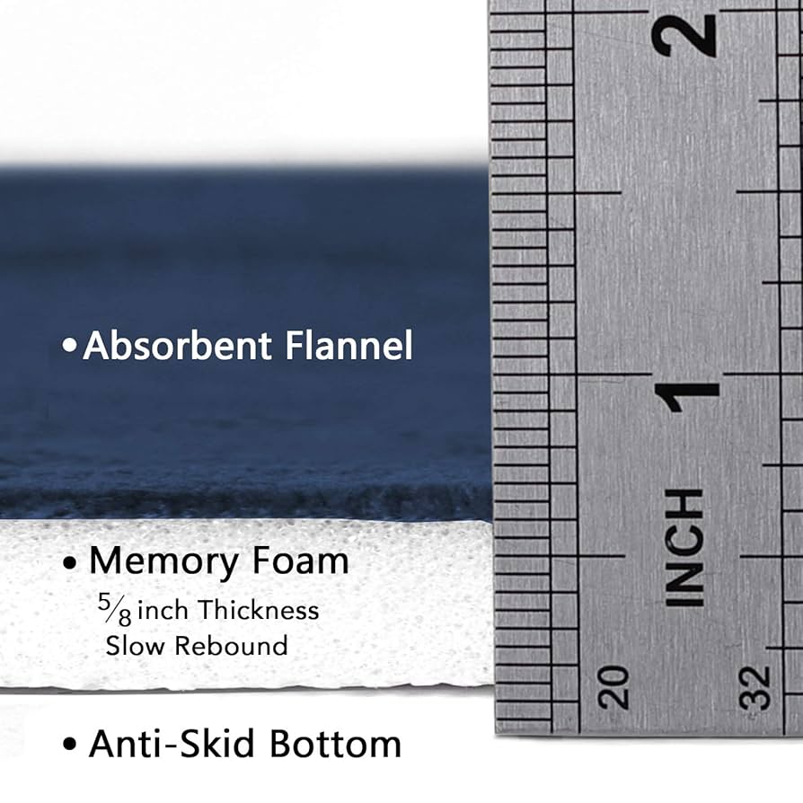 Amazon | メモリーフォームコーラルフリースノンスリップバス