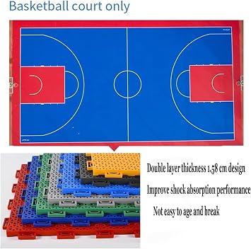 Outdoor Modular Interlocking Flooring, Outdoor Basketball Court Modular Interlocking Floor Tiles, Weatherproof Large Plastic Splice Floor Sports Mat,Grün-1PCS