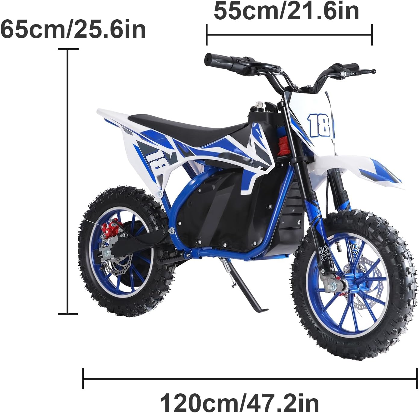 2026 Electric Dirt Bike for Kids, Kids Electric Motocross Bike, Off Road Mini Motorcycle, Electric Pocket Motorbike with High-Performance Motor and Battery, 10 Inch Tires Blue