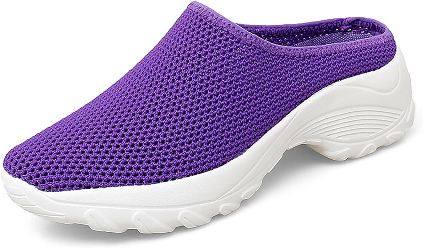Women's Knitting Platform Orthopedic Clogs Mules Slip On Lightweight Breathable Arc...