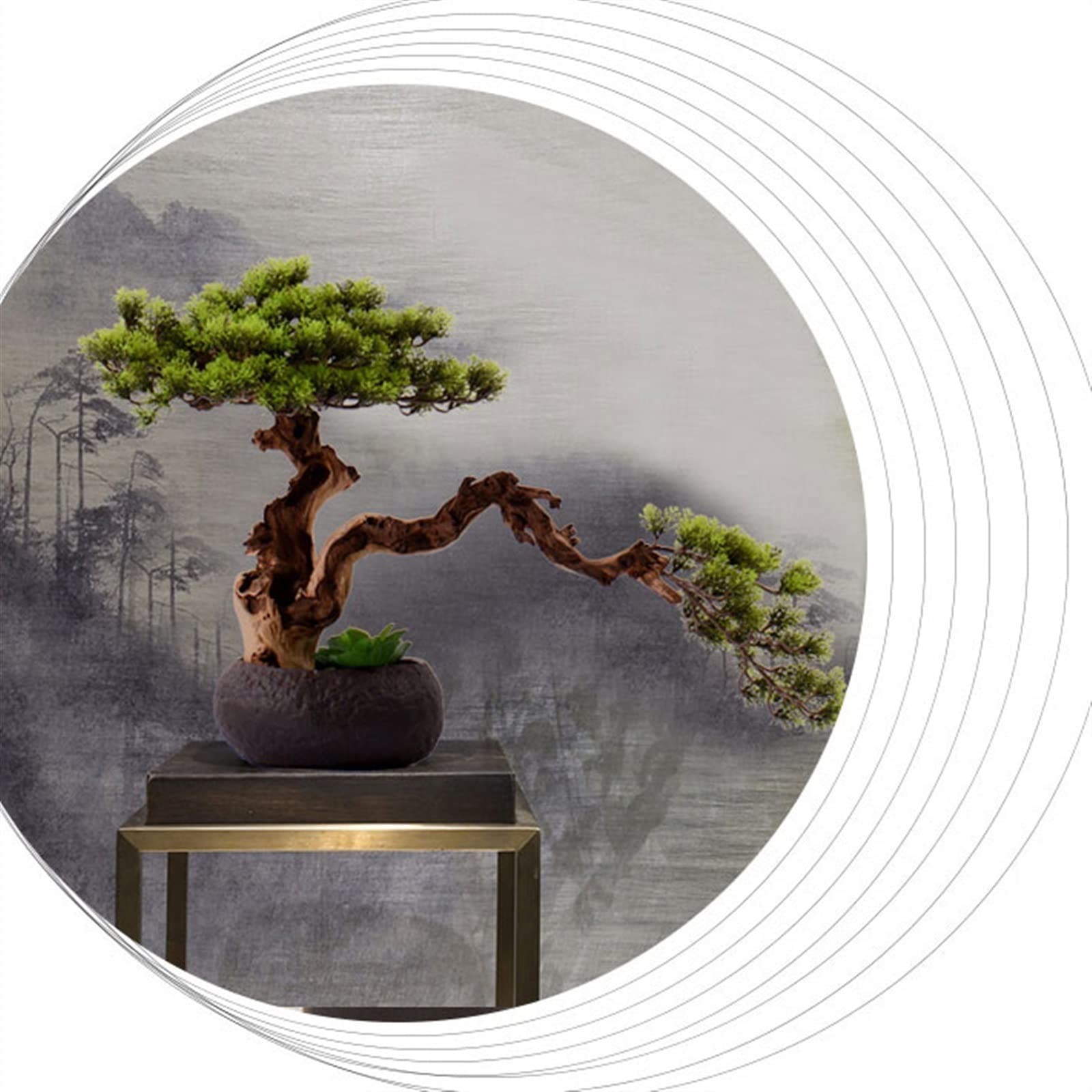 Árbol bonsái Artificial pequeño, árbol bonsái Artificial, planta en maceta Falsa, adornos de maceta de árbol Falso, plantas bonsái artificiales decorativas para El hogar, decoració