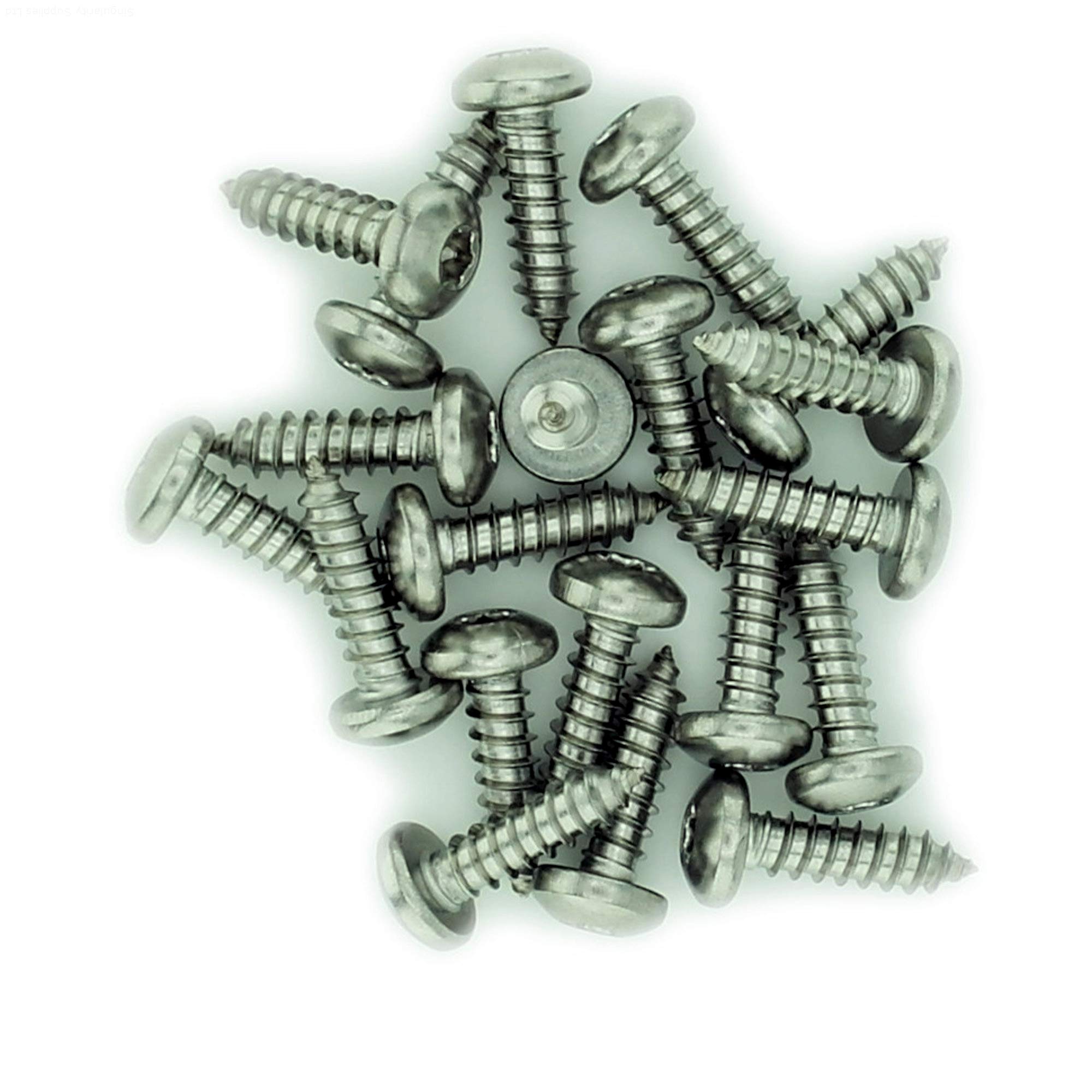 Singularity Supplies No.2 X 0.5 (2.2Mm X 13Mm) Tx Pan Self-Tapping Screw - Stainless Steel (A2) (Pack Of 20)