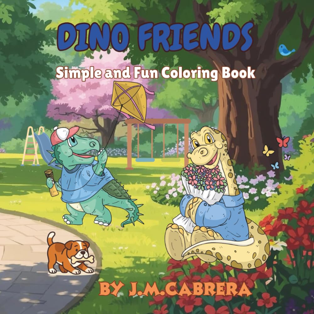 Dino Friends: A Simple and Fun Coloring Book