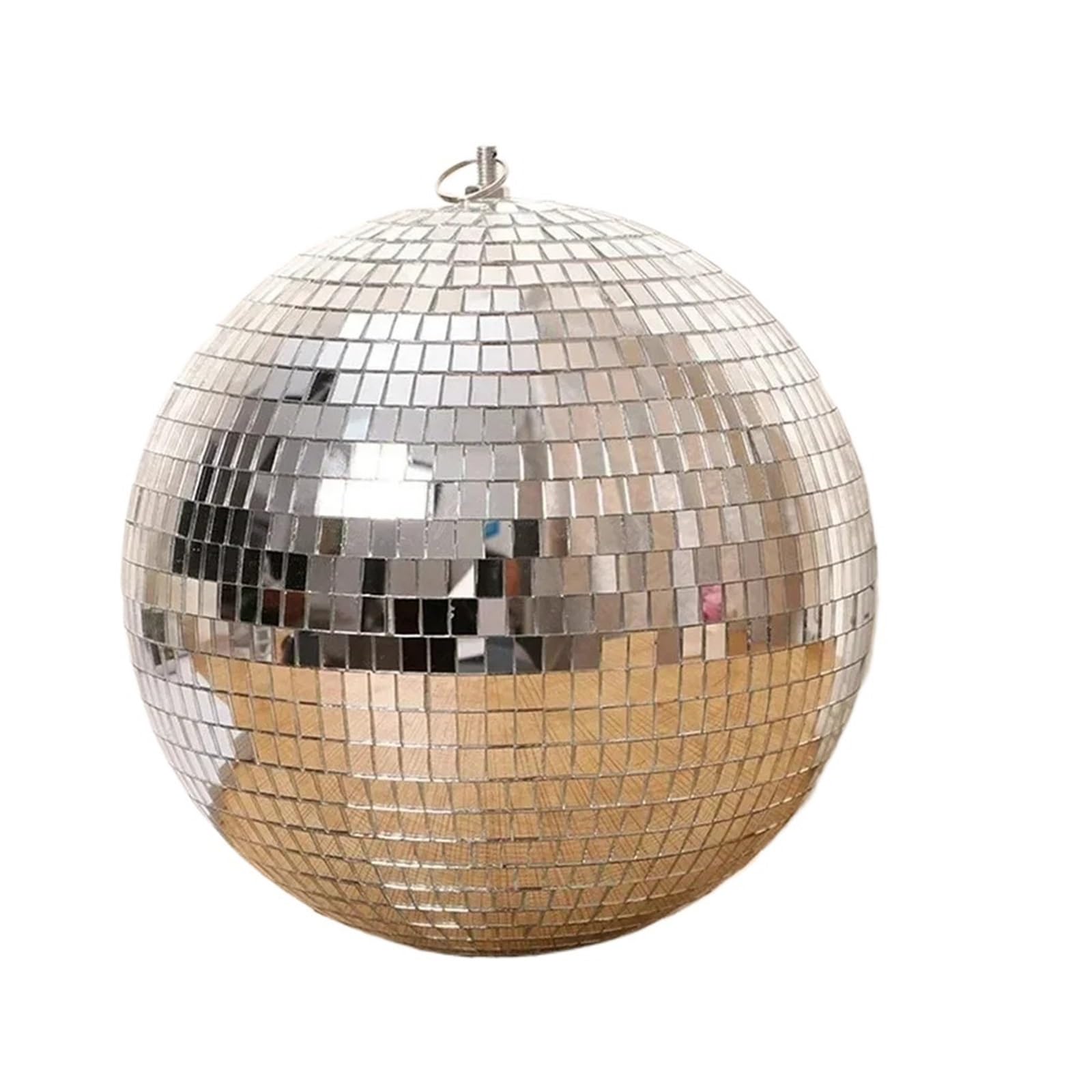 Boules disco miroir argentées de 10 à 25 cm, décoratives à suspendre, brillantes et réfléchissantes, for Noël ou un anniversaire.(20cm)