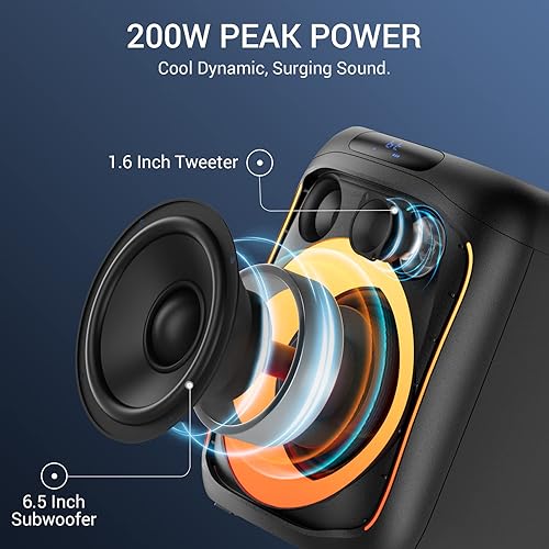 Miniatura 2 de TONOR Máquina de karaoke para adultos, sistema de altavoces PA portátil Bluetooth con 2 micrófonos inalámbricos y luces LED RGB, compatible con K6