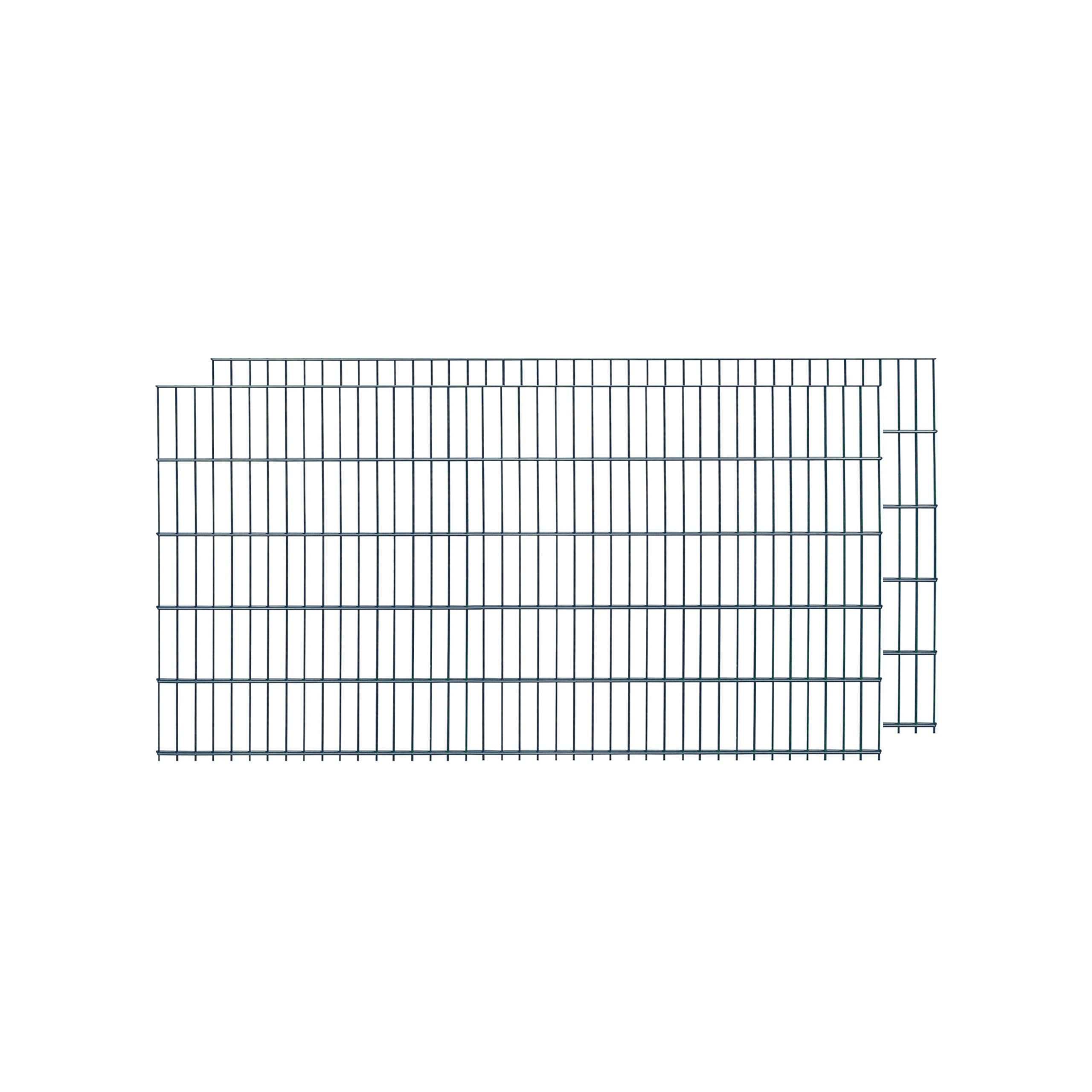 Doppelstabmatten, 2 Stück, Gesamtlänge 4 Meter, Höhe & Farbe wählbar - Drahtstärke: 6/5/6 mm - Maschung: 200 x 50 mm (L 6 m, H 103 cm, Anthrazit)