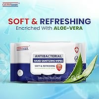 Vista 5 de Germisept Antibacterial Hand Sanitizing Wipes Bulk Buy ((50 Count x 24 Pack = 1200 Wipes))