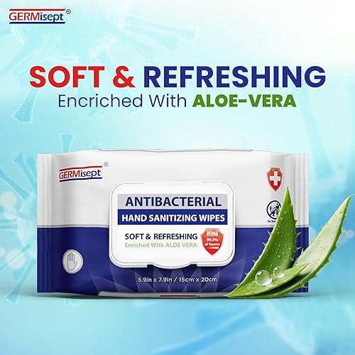 Miniatura 5 de Germisept Toallitas desinfectantes antibacterianas para manos a granel (50 unidades x 24 paquetes  1200 toallitas))