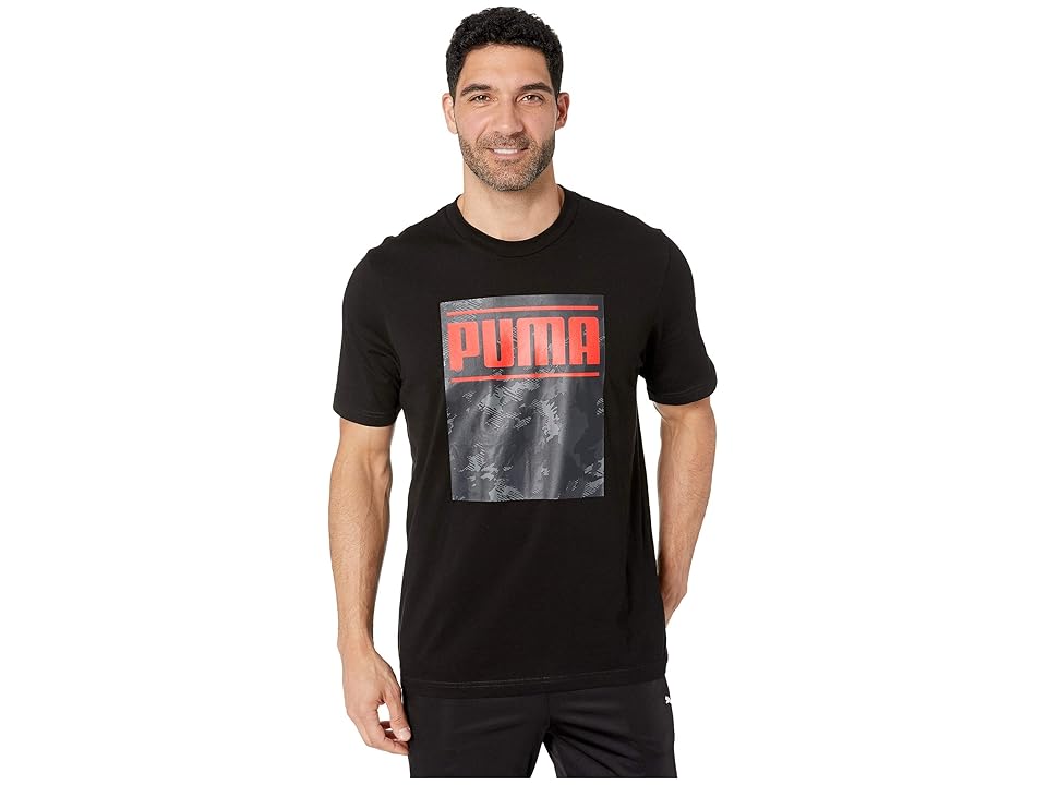 

PUMA Camo Pack Logo Tee (Cotton Black) Men's T Shirt
