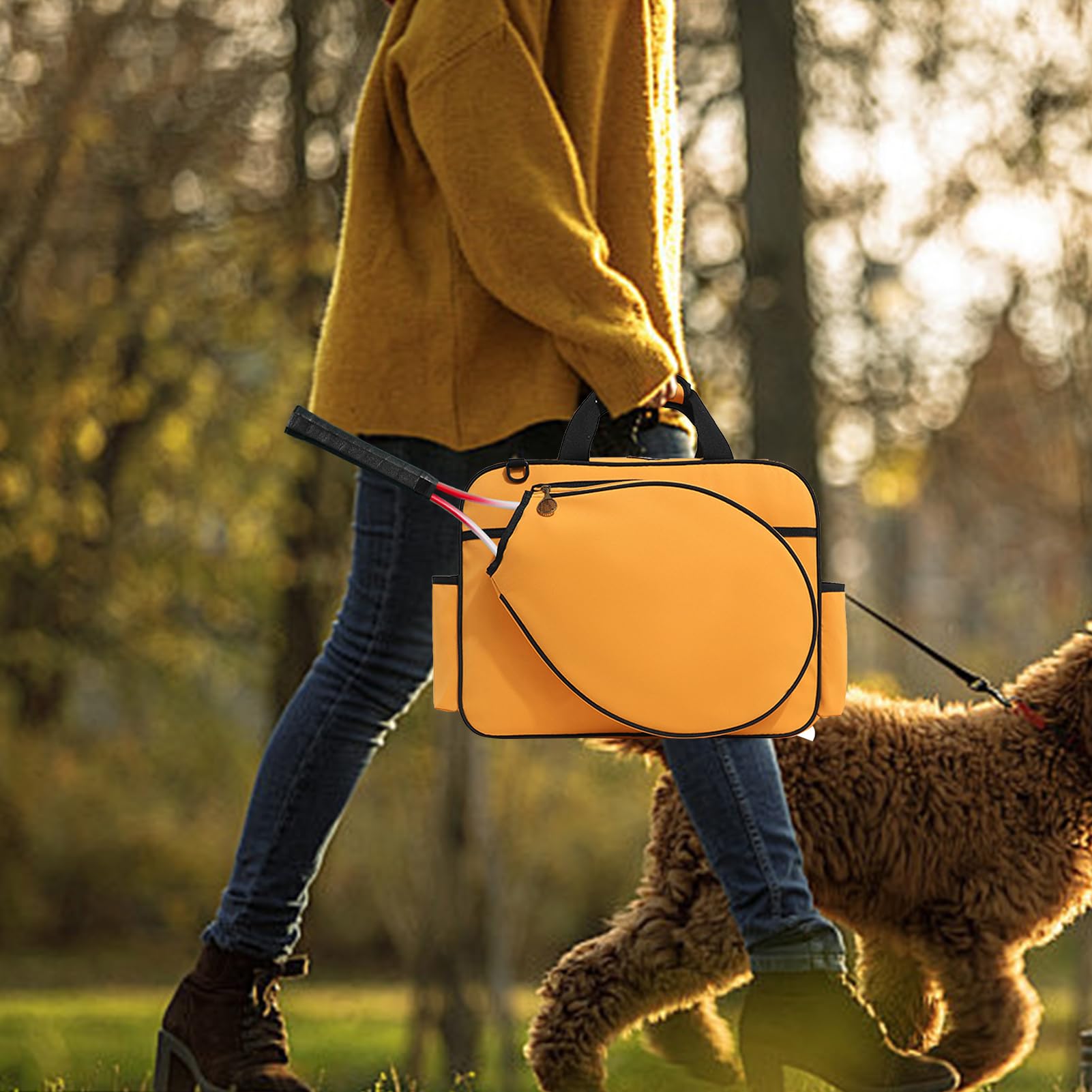 Borsa per racchette da badminton – Elegante borsa da trasporto, zaino portatile | Fodera interna in poliestere leggera e resistente, struttura moderna e raffinata, perfetta per viaggi, scuola e