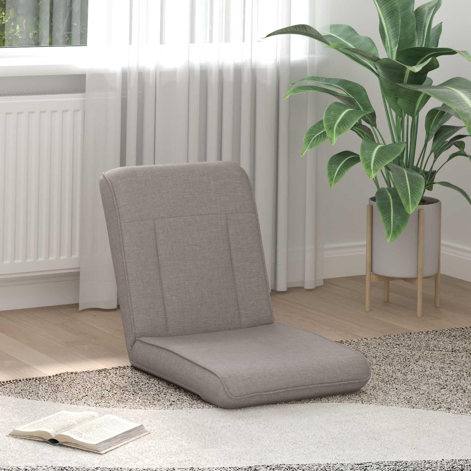 Repose-pieds réglable ergonomique pliable avec dossier rembourré taupe